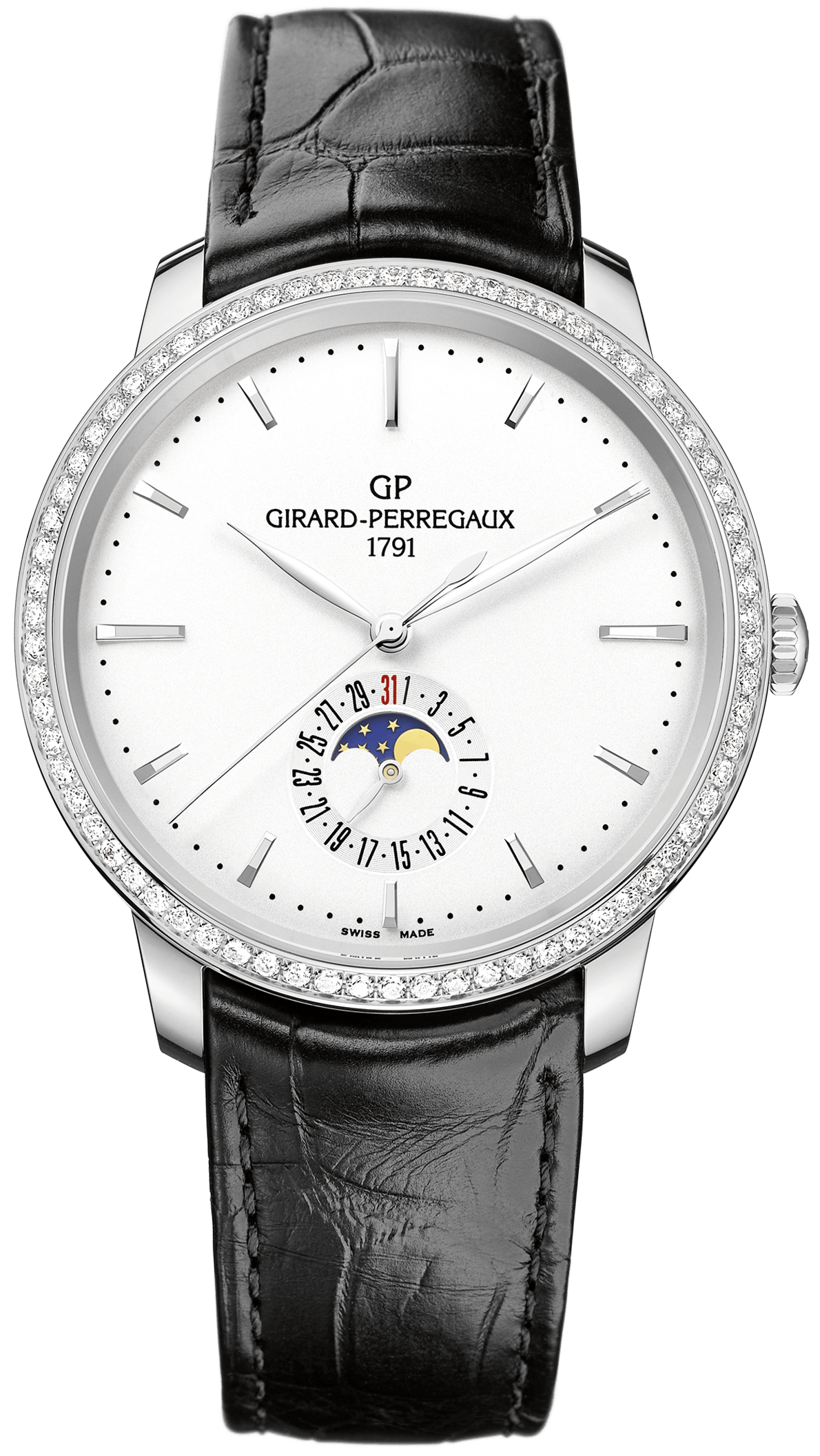 Girard-Perregaux 49545D11A131-BB60 (49545d11a131bb60) - 1966 Date And Moon Phases