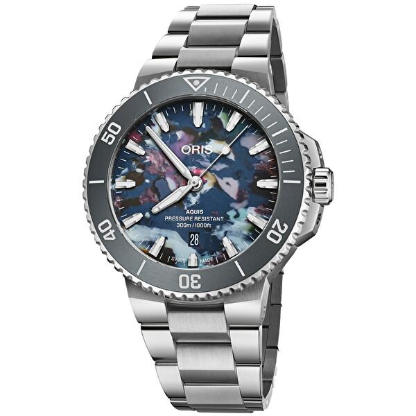 Oris 01 733 7792 4150-07 8 19 05P (01733779241500781905p) - Aquis Date Upcycle