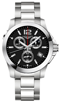 Longines L3.702.4.56.6 (l37024566) - Conquest 41 mm Quartz Chrono