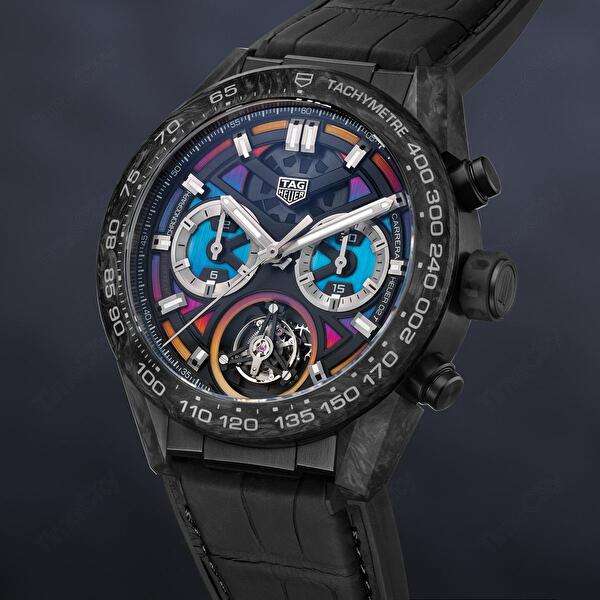 TAG Heuer CAR5A8AF.FC6415 (car5a8affc6415) - Carrera Polychrome  Chronograph Tourbillon 45 mm