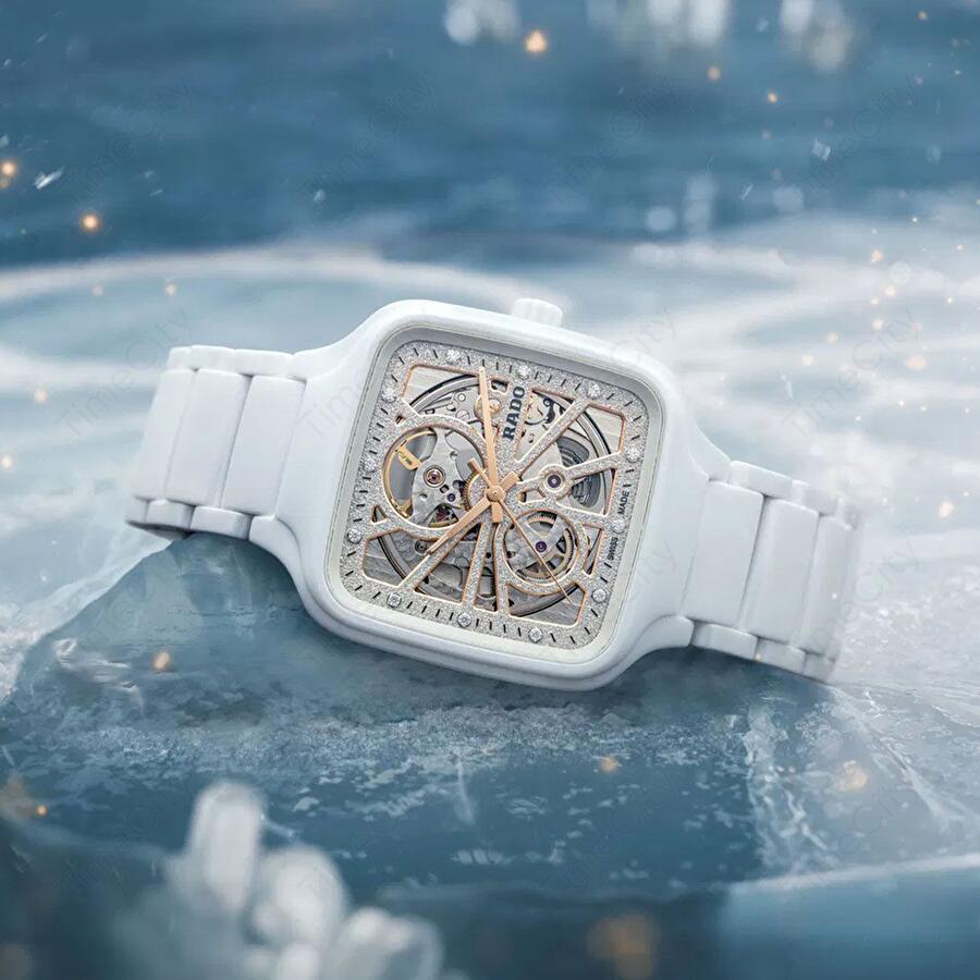 Rado R27073722 (r27073722) - True Square Automatic Open Heart Sparkling 38 mm