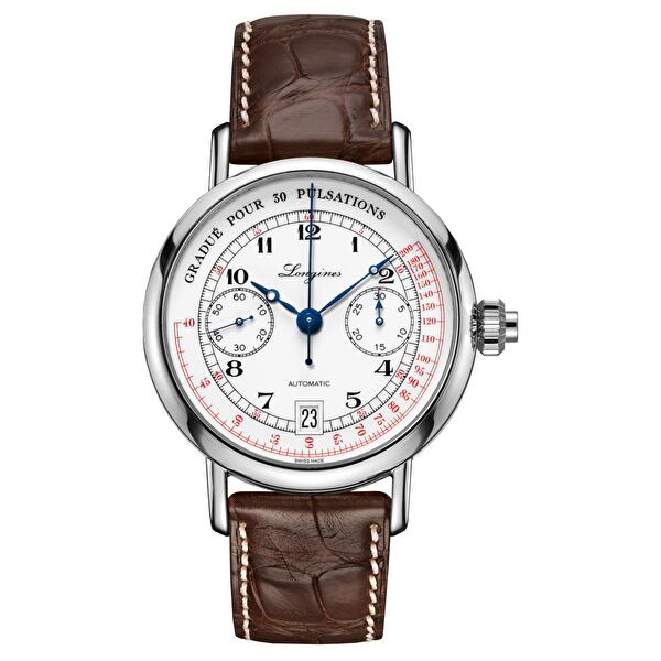 Longines L2.801.4.23.2 (l28014232) - The Longines Column-Wheel Single Pushpiece Pulsometer Chronograph