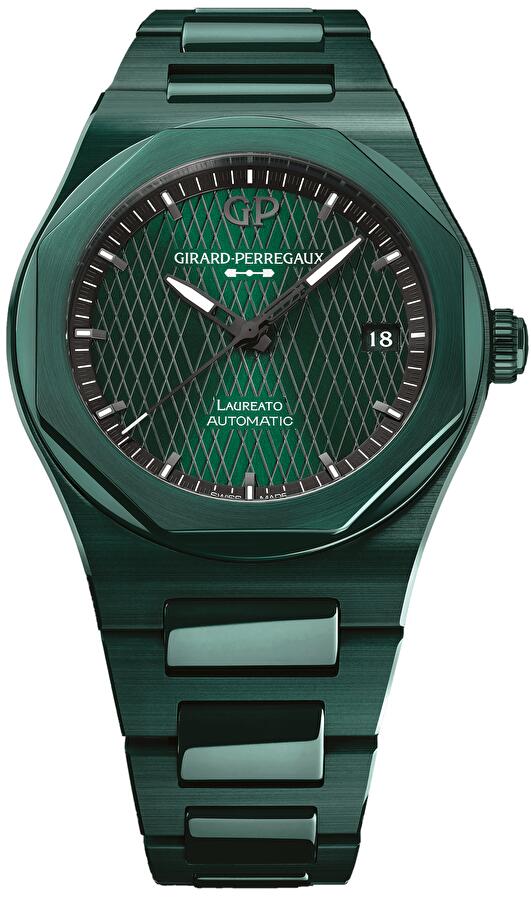 Girard-Perregaux 81010-32-3081-1CX (810103230811cx) - Laureato 42 mm Green Ceramic Aston Martin Edition