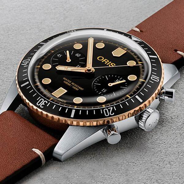 Oris 01 771 7744 4354-07 5 21 45 (01771774443540752145) - Divers Sixty-Five Chronograph