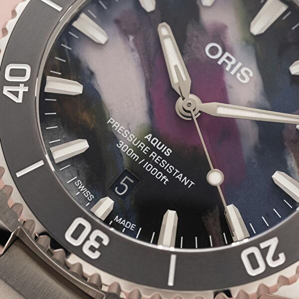 Oris 01 733 7787 4150-07 8 22 04PEB (01733778741500782204peb) - Aquis Date Upcycle