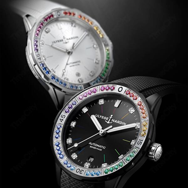 Ulysse Nardin 8163-182B1LE-2A-RAIN/3A (8163182b1le2arain3a) - Lady Diver Rainbow 39 mm