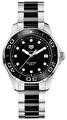 Женские, спортивные, кварцевые наручные часы TAG Heuer Aquaracer Lady 300m Steel Ceramic Diamond Dial