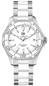 TAG Heuer WAY131H.BA0914 (way131hba0914) - Aquaracer Lady 300m Steel Ceramic Dimond Bezel