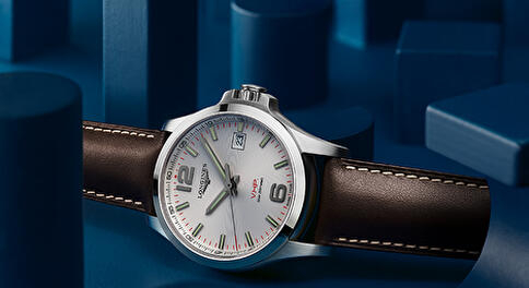 Часы Longines Conquest V.H.P. теперь  с кожаным ремешком
