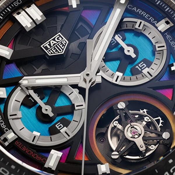 TAG Heuer CAR5A8AF.FC6415 (car5a8affc6415) - Carrera Polychrome  Chronograph Tourbillon 45 mm