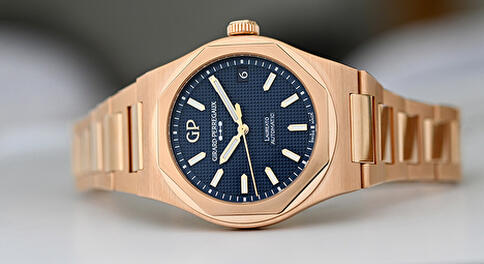 Girard-Perregaux Laureato Pink Gold Sage Green и  Laureato Pink Gold Ultramarine Blue