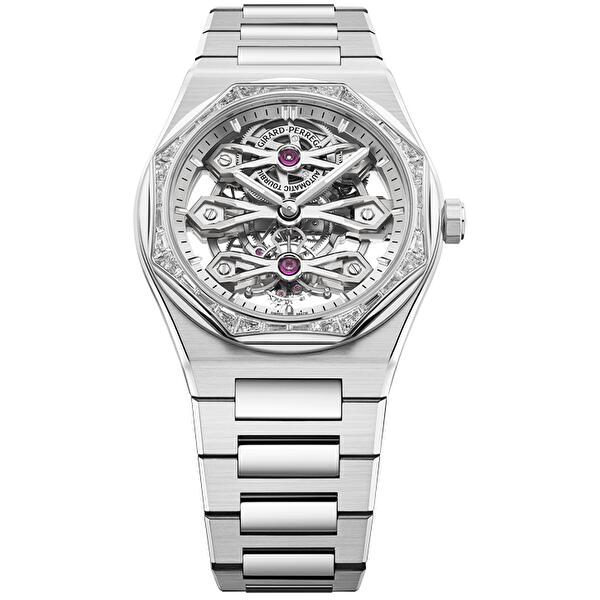 Girard-Perregaux 99112-58S3451-1CM (9911258s34511cm) - Laureato Three Gold Bridges 41 mm