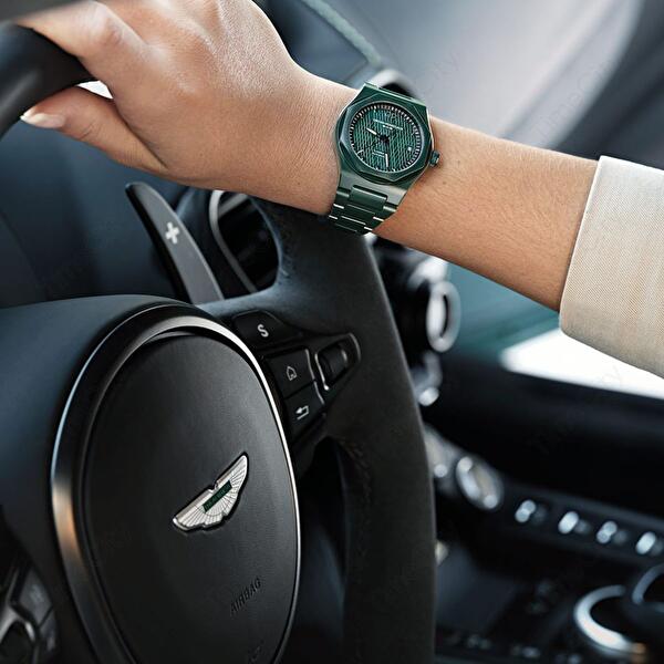 Girard-Perregaux 81005-32-3080-1CX (810053230801cx) - Laureato 38 mm Green Ceramic Aston Martin Edition