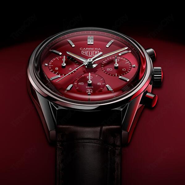 TAG Heuer CBK221G.FC6479 (cbk221gfc6479) - Carrera Red Dial Limited Edition 39 mm