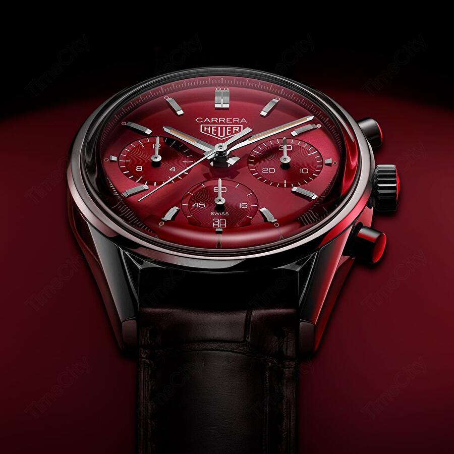 TAG Heuer CBK221G.FC6479 (cbk221gfc6479) - Carrera Red Dial Limited Edition 39 mm