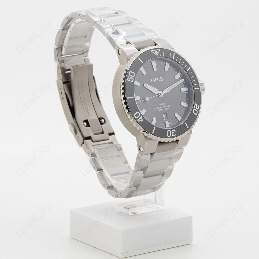 Oris 01 733 7730 7153-07 8 24 15PEB (01733773071530782415peb) - Aquis Titanium Date