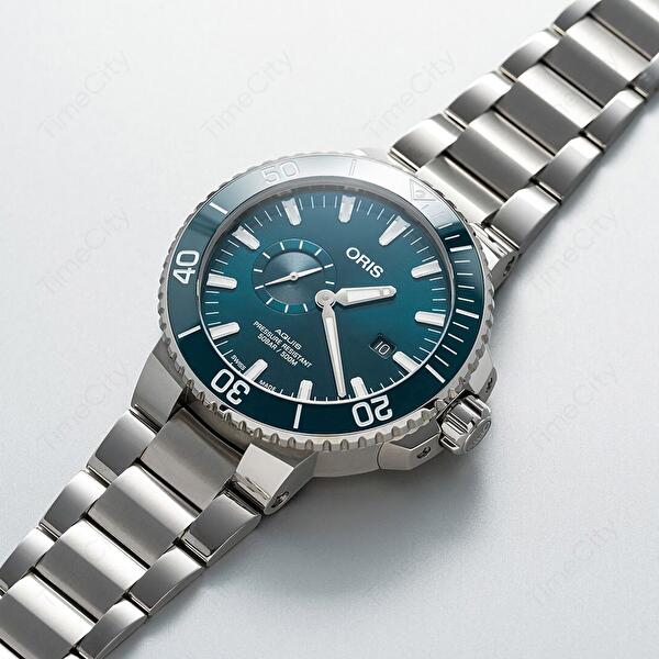 Oris 01 743 7733 4155-07 8 24 05PEB (01743773341550782405peb) - Aquis Small Second, Date