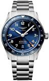 Mens, sportive, automatic wrist watch Longines Spirit Zulu Time 42 mm