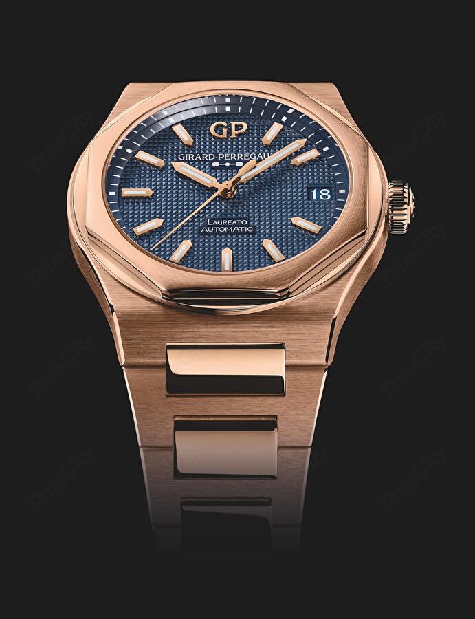 Girard-Perregaux 81010-52-436-52A (810105243652a) - Laureato 42 mm Pink Gold Ultramarine Blue