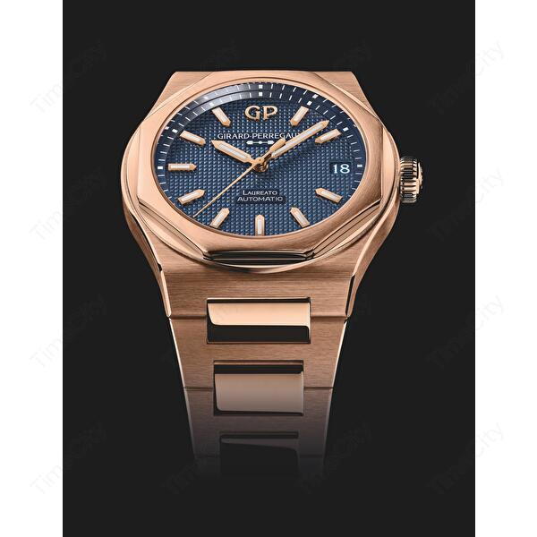 Girard-Perregaux 81010-52-436-52A (810105243652a) - Laureato 42 mm Pink Gold Ultramarine Blue