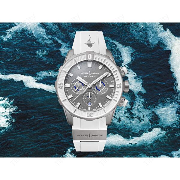 Ulysse Nardin 1503-170LE-1A-GW/3B (1503170le1agw3b) - Diver Chronograph Great White 44mm