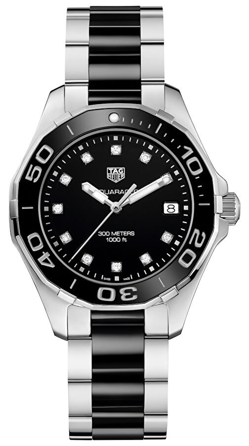 TAG Heuer WAY131C.BA0913 (way131cba0913) - Aquaracer Lady 300m Steel Ceramic Diamond Dial