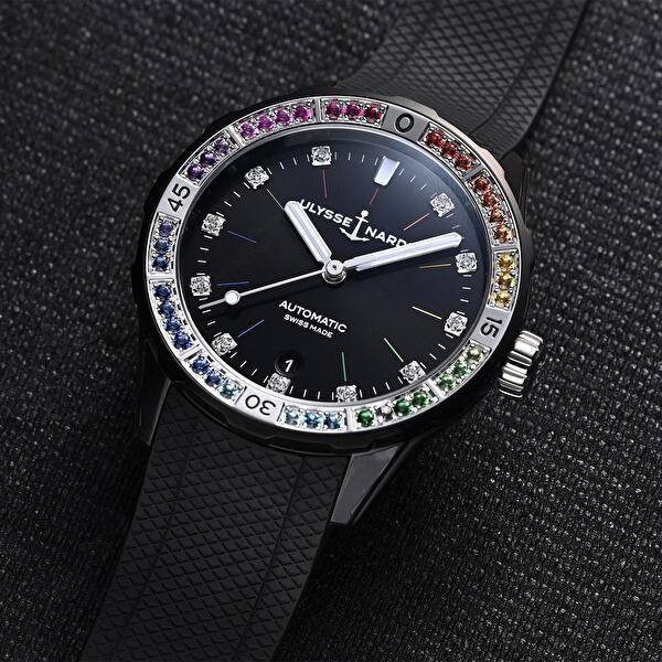 Ulysse Nardin 8163-182B1LE-2A-RAIN/3A (8163182b1le2arain3a) - Lady Diver Rainbow 39 mm