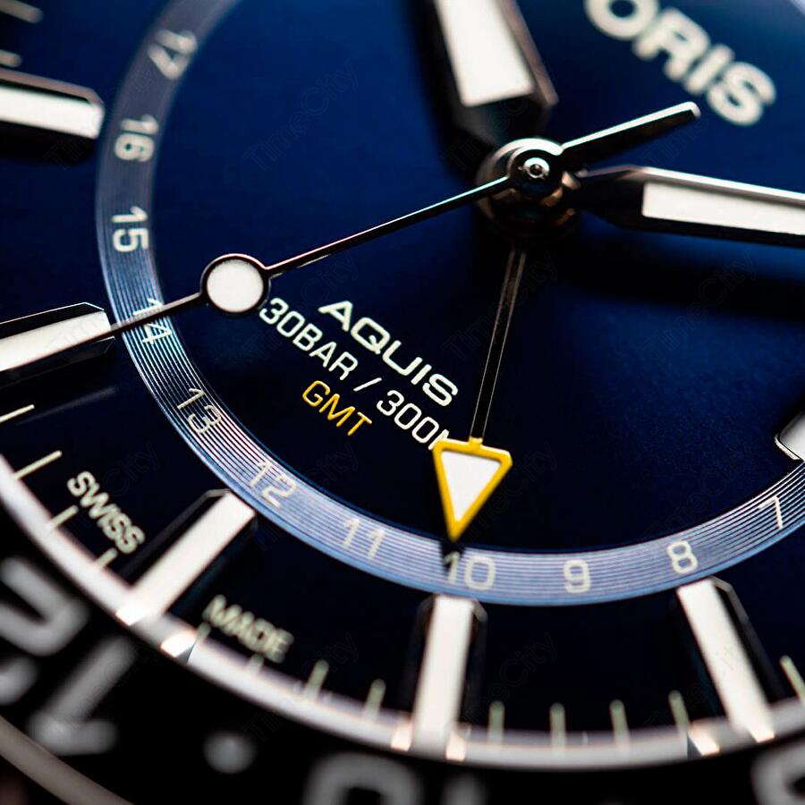 Oris 01 798 7754 4135-07 8 24 05PEB (01798775441350782405peb) - Aquis Gmt Date