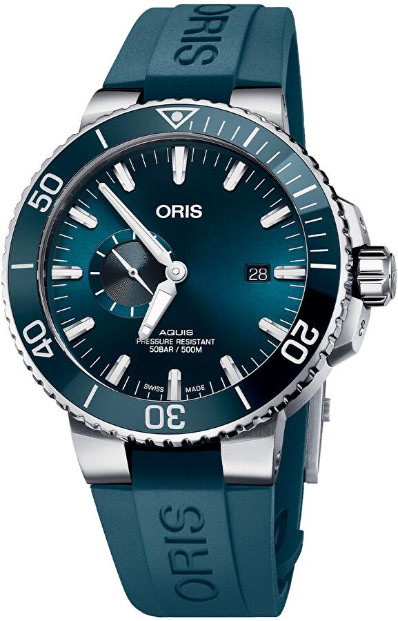 Oris 01 743 7733 4155-07 4 24 69EB (01743773341550742469eb) - Aquis Small Second, Date