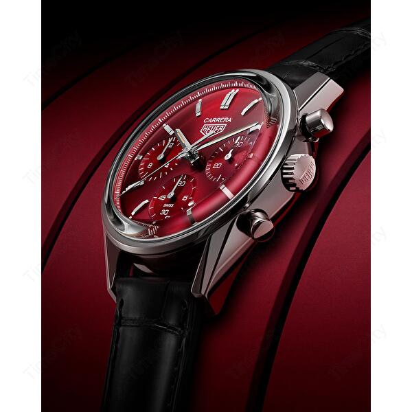 TAG Heuer CBK221G.FC6479 (cbk221gfc6479) - Carrera Red Dial Limited Edition 39 mm