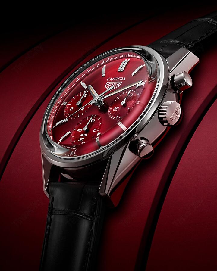 TAG Heuer CBK221G.FC6479 (cbk221gfc6479) - Carrera Red Dial Limited Edition 39 mm