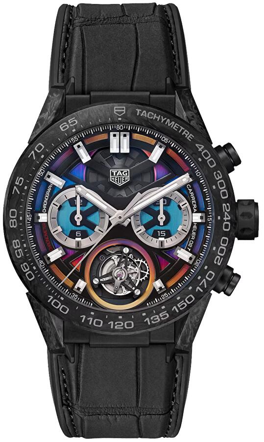 TAG Heuer CAR5A8AF.FC6415 (car5a8affc6415) - Carrera Polychrome  Chronograph Tourbillon 45 mm