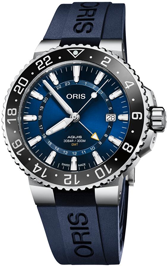 Oris 01 798 7754 4135-07 4 24 65EB (01798775441350742465eb) - Aquis Gmt Date