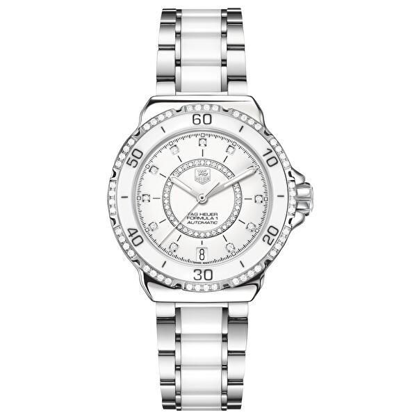 TAG Heuer WAU2213.BA0861 (wau2213ba0861) - Steel And Ceramic Diamonds Automatic Watch 37 mm