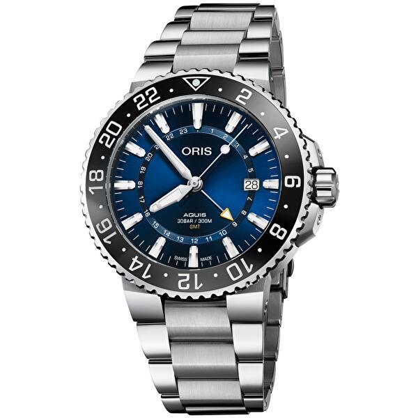 Oris 01 798 7754 4135-07 8 24 05PEB (01798775441350782405peb) - Aquis Gmt Date