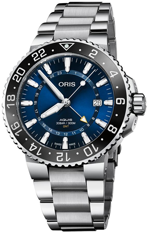 Oris 01 798 7754 4135-07 8 24 05PEB (01798775441350782405peb) - Aquis Gmt Date