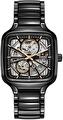 Мужские, классические, автоматические наручные часы Rado True Square Automatic Open Heart 38 mm