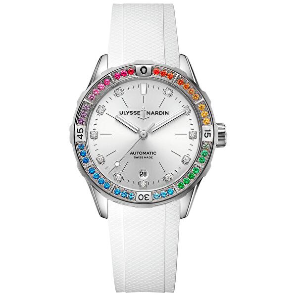 Ulysse Nardin 8163-182B1LE-1A-RAIN/3A (8163182b1le1arain3a) - Lady Diver Rainbow 39 mm