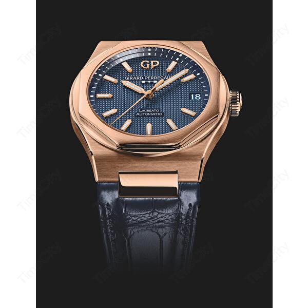 Girard-Perregaux 81010-52-436-BB4A (8101052436bb4a) - Laureato 42 mm Pink Gold Ultramarine Blue