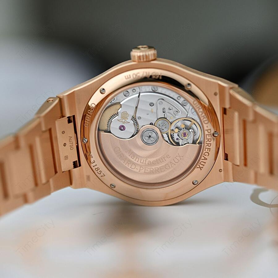 Girard-Perregaux 81010-52-3333-1CM (810105233331cm) - Laureato 42 mm Pink Gold Sage Green