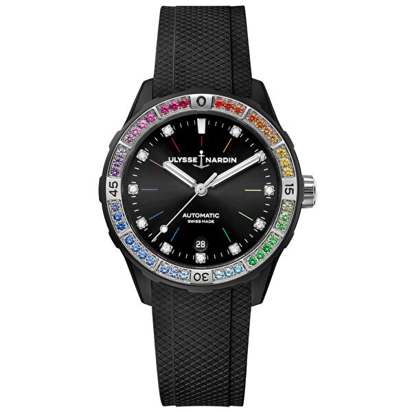 Ulysse Nardin 8163-182B1LE-2A-RAIN/3A (8163182b1le2arain3a) - Lady Diver Rainbow 39 mm