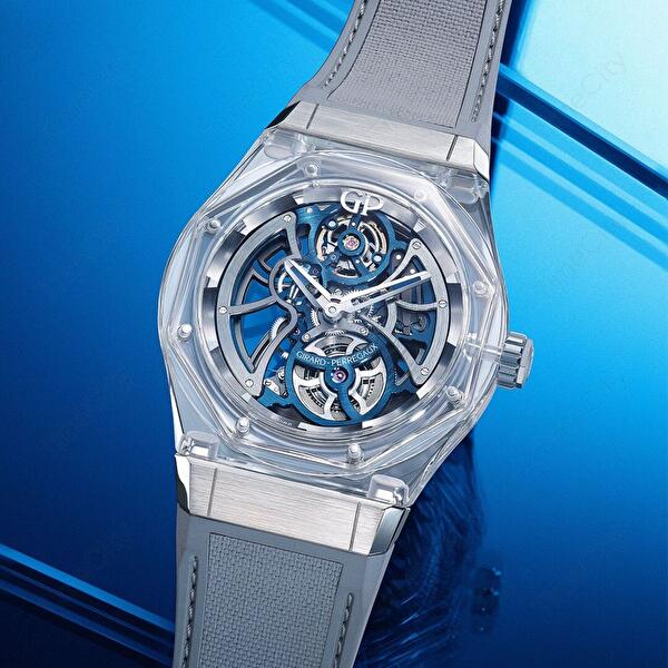 Girard-Perregaux 81071-43-431-FC6A (8107143431fc6a) - Laureato Absolute Light Bucherer Blue 44 mm