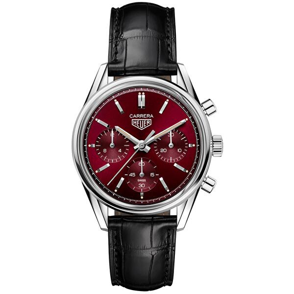 TAG Heuer CBK221G.FC6479 (cbk221gfc6479) - Carrera Red Dial Limited Edition 39 mm
